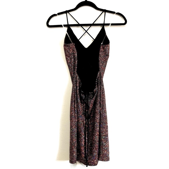 Fashion Magazine Sparkle Bodycon Mini Dress - Picture 2 of 4